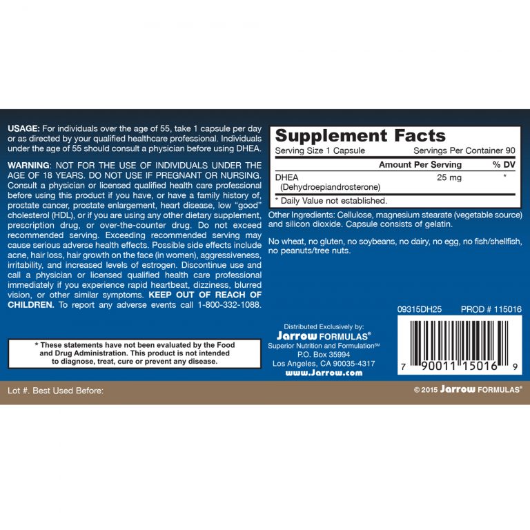 DHEA 25 (Jarrow) 90 caps